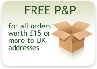FREE P&P for all orders worth £15 of more to UK addresses